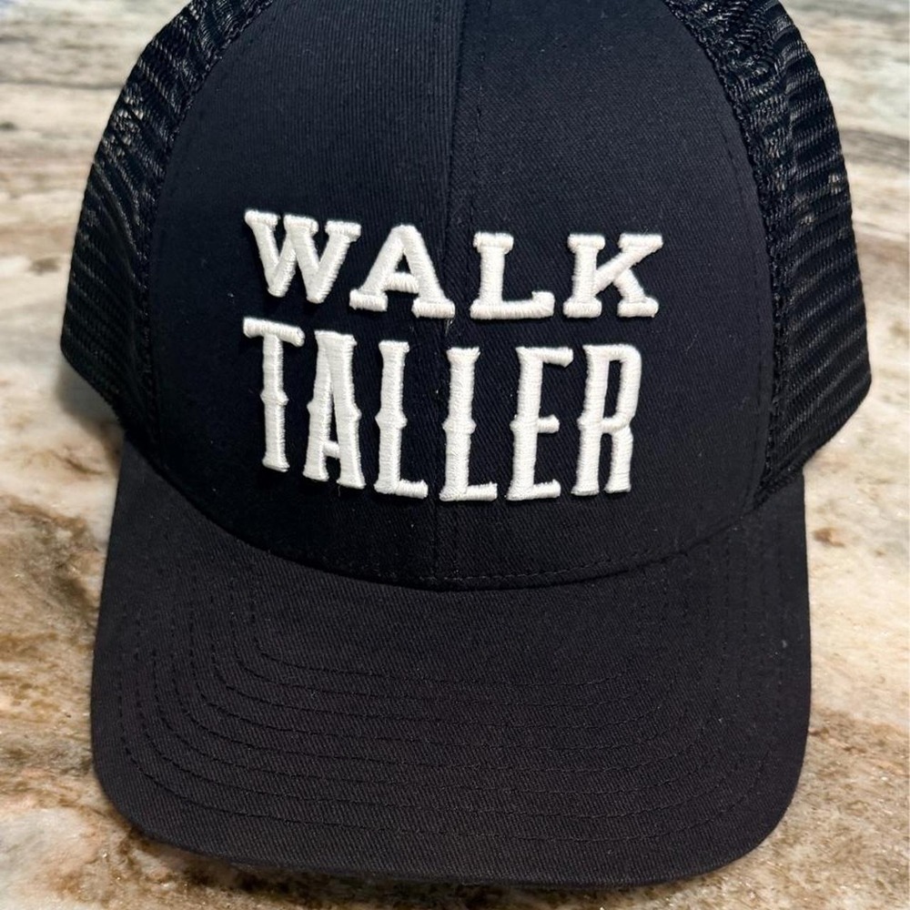 Tecovas "Walk Taller" Black Mesh Trucker Hat Snapback